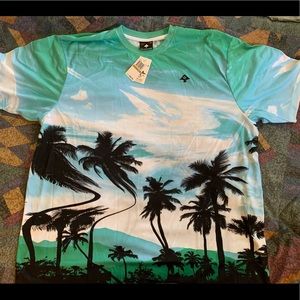 LIFTED RESEARCH GROUP LRG T SHIRT. TROPICAL BEACH PRINT SIZE 4XL BNWT